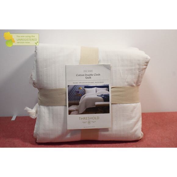 Threshold Double Cloth Quilt Full/Queen Cream*